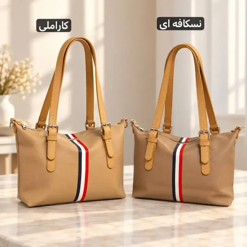 کیف زنانه روزمره چرم مصنوعی ابعاد 37 در 25 سانتیمتر