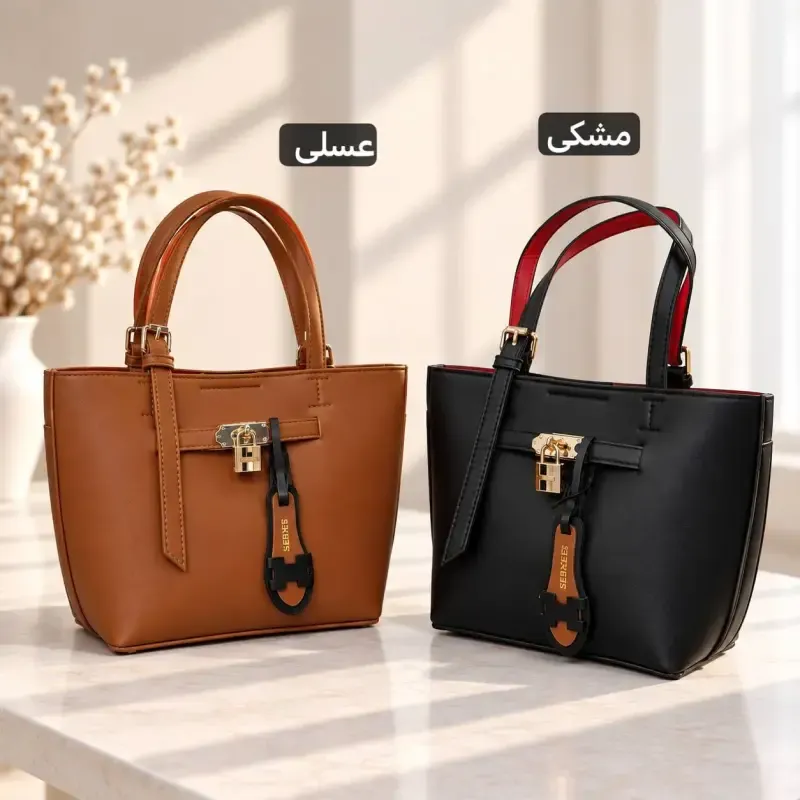 کیف دخترانه چرم مصنوعی ابعاد 25 در 20 سانتیمتر مگنتی رسمی و روزمره