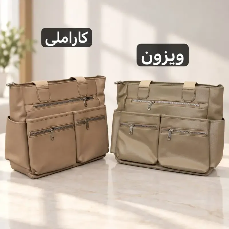 کیف زنانه روزمره چرم مصنوعی ابعاد 37 در 29 سانتیمتر