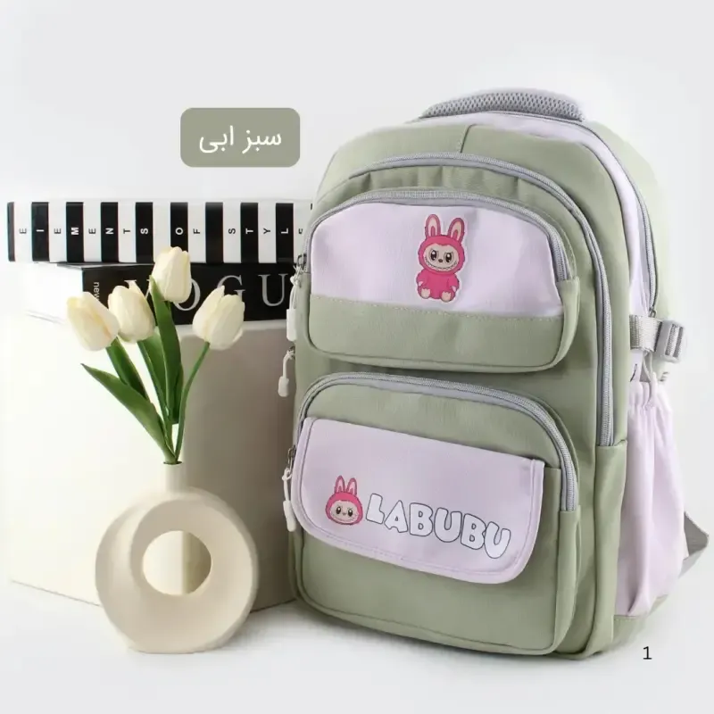 کوله پشتی پارچه ای روزمره و مدرسه دانشگاه مدل جیب دار