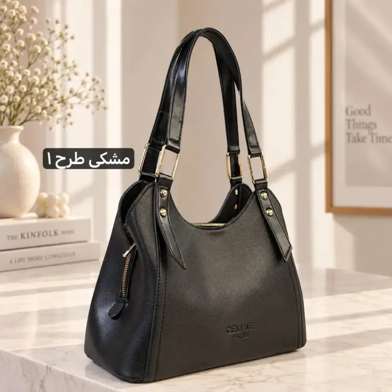 کیف زنانه چرم مصنوعی روزمره ابعاد 26 در 19 سانتیمتر