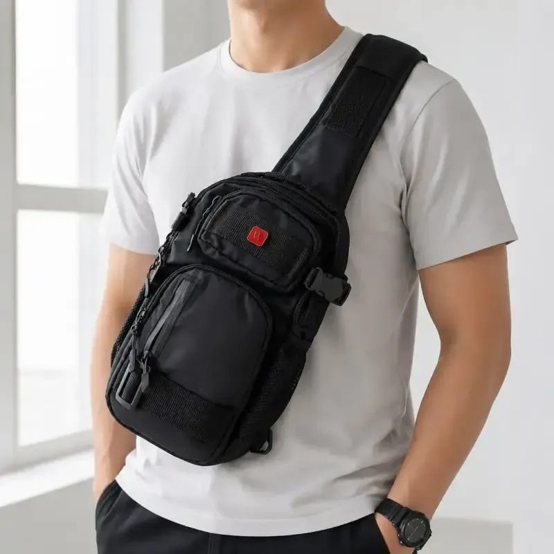 کیف مردانه اسپرت روزمره پارچه ای جیب دار