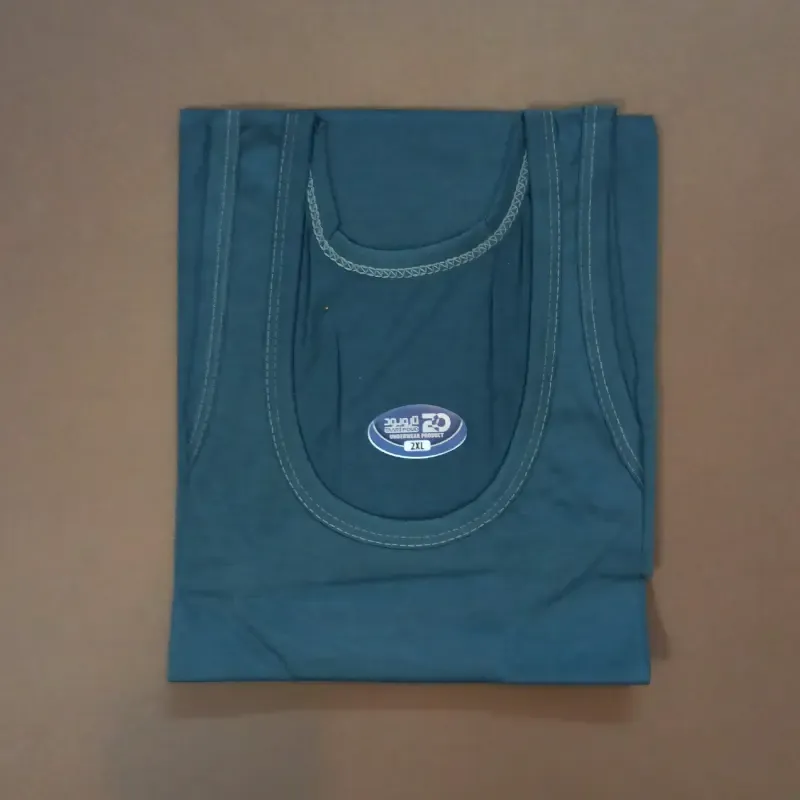 رکابی مردانه پنبهای بسته سه عددی رنگی سایز L تا 2XL
